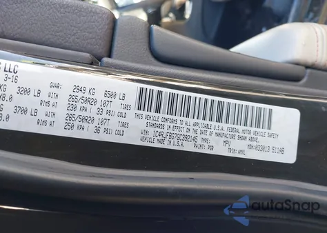 2016 Jeep Grand Cherokee Limited 75Th Anniversary z USA, uszkodzony, nr VIN 1C4RJFBG7GC392145